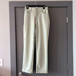 Abercrombie Mint Green Faux Leather Pants